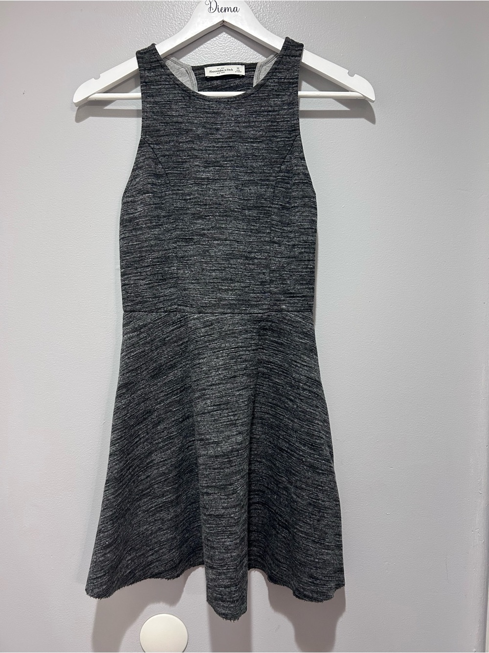 Abercrombie & Fitch Charcoal Sleeveless Fit & Flare Dress